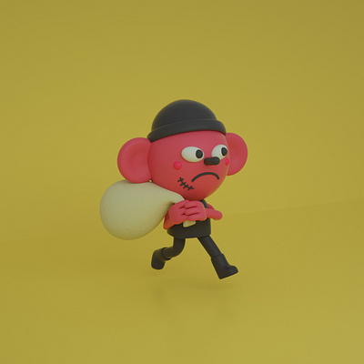 Ladrón / Thief 3d c4d character character design cinema 4d cute illustration render thief