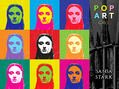 Pop Art GOT Sansa Stark game of thrones got grrm hbo illustration pop art popart rosinski rémi rémi rosinski sansa sansa stark sophie belinda jonas sophie belinda jonas sophie turner stark