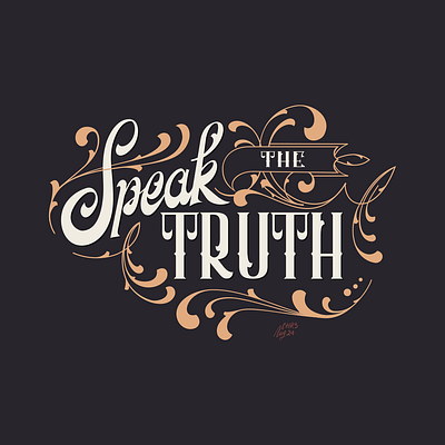 speak the truth design drawing flat handdrawn illustration lettering type typography vector vintage