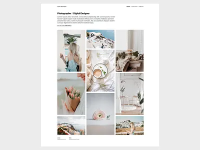 Sophie - Minimal Portfolio Theme animation clean css cv design flat gallery html javascript ui ux