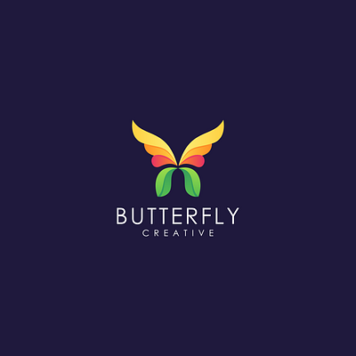 butterfly animal logo branding butterfly butterfly logo colorful design geometric icon illustration logo luxury logo modern logo trend vector