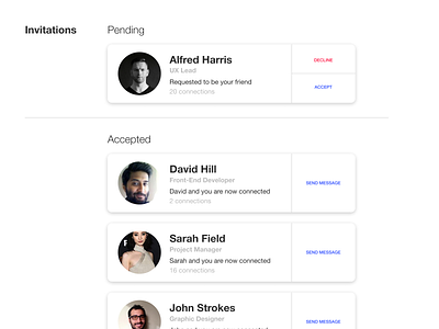 Daily UI #078 - Pending invitation add connection add contact add friend app branding connections contacts daily ui dailyui figma identity design invitations linked in pending invitation request request invitation ui ui design user interface ux