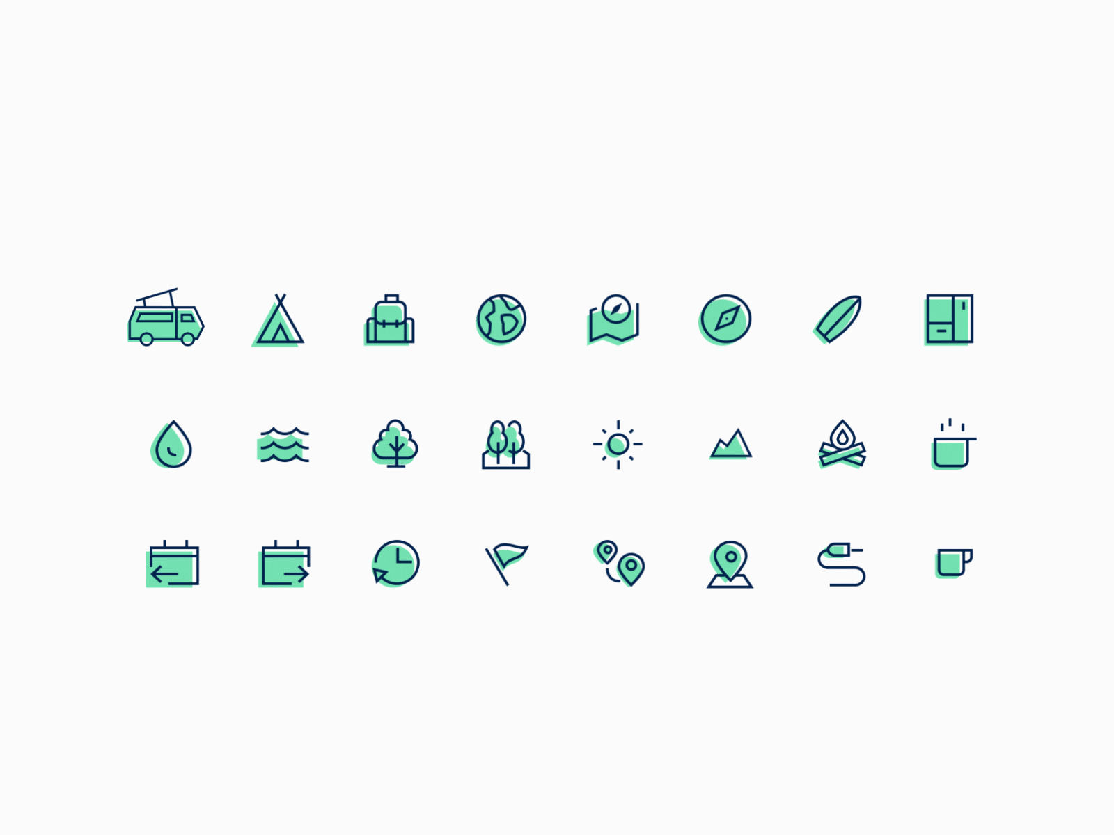 Branded Icon Set animation branding design flat icon icon animation icon branding iconset illustration