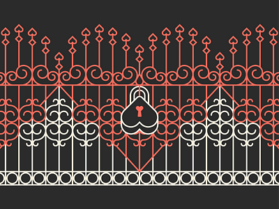 🔒Secret Little Garden 🔒 color dailylogochallenge fence gardening heart hearts illustration illustrator intricate lock love lover pattern secret garden stroke symmetry valentine valentines valentinesday vday