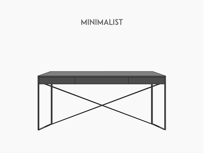 Minimalist deck chair deck flat furniture illustration minimalist vector