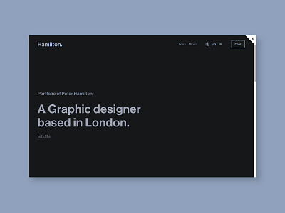 2020 blue dark design freelance landing london minimal squarespace ui ux website