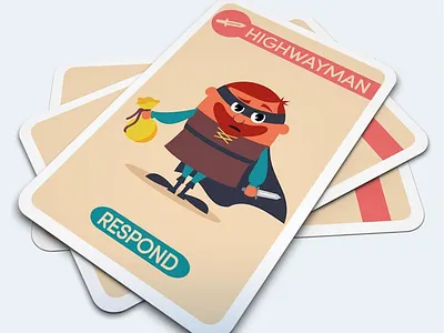 The Not So Noble card game dagger gems highwayman medieval respond robber thief