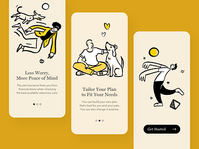 Onboarding 023 app dailyui dailyui 023 dog onboarding ui