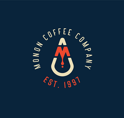 Monon Coffee Co. Rebrand branding concept branding design broad ripple coffee coffee shop coffee shop logo coffeeshop drip indianapolis logo logo design monon rebrand