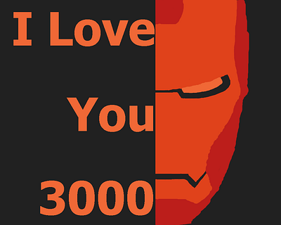 I Love You 3000 design dribbbleweeklywarmup flat illustration marvel nostalgia typography