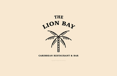 The Lion Bay Logo branding caribbean creative design digital graphic design illustration logo palm tree tropical