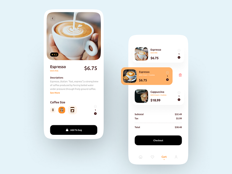 Coffee Shop App Concept by Codzgarage Infotech Pvt Ltd on Dribbble