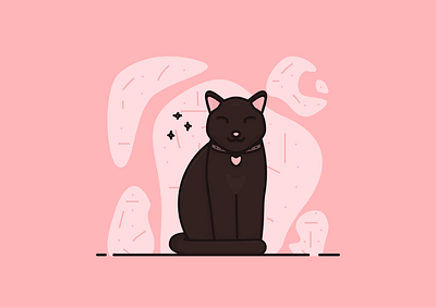 Cats is love a cat adobe illustrator animal art cat cats creative dribbble flat graphic graphic design heart illustration love lovely shot simple vector