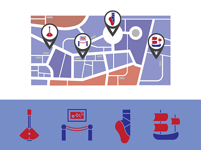 White Nights Festival Wayfinding Map adobe illustrator art festival icon map maps music night russia russian solstice summer wayfinding whitenights