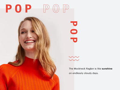 POP branding clothing email fashion marketing red typography