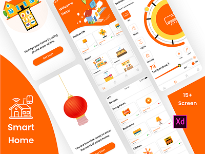New Smart Home app application design graphics design home illustrator design mobile app mobile app design photoshop design sketchapp smarthome ui design ux design xd design
