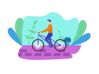 Cycle illustration art flatdesign