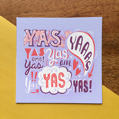 YAS GIRL digital art digital illustration digital painting hand drawn handlettering illustration lettering pattern procreate procreate lettering surface pattern typography yas