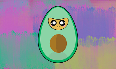 Avo avocado illustration kawaii