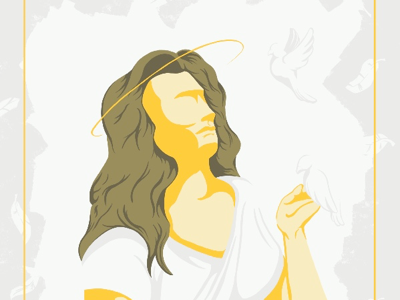 Peace woman poster dove peace poster screen print woman