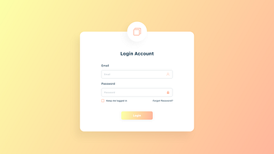 Simple Login With Gradient Background account adobe xd app appdesign design gradient design login ui ux