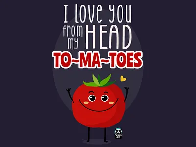 tomato art design food food art foodpun illustration kawaii typo typography vector