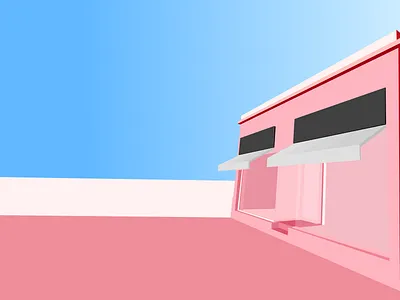 Illustration of Prada @ Marfa clear sky colors design flat gradient illustration marfa prada vector