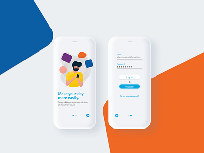 Login page for your Fintech app! apps illustration landing page login page mobile app mobile ui ui ux