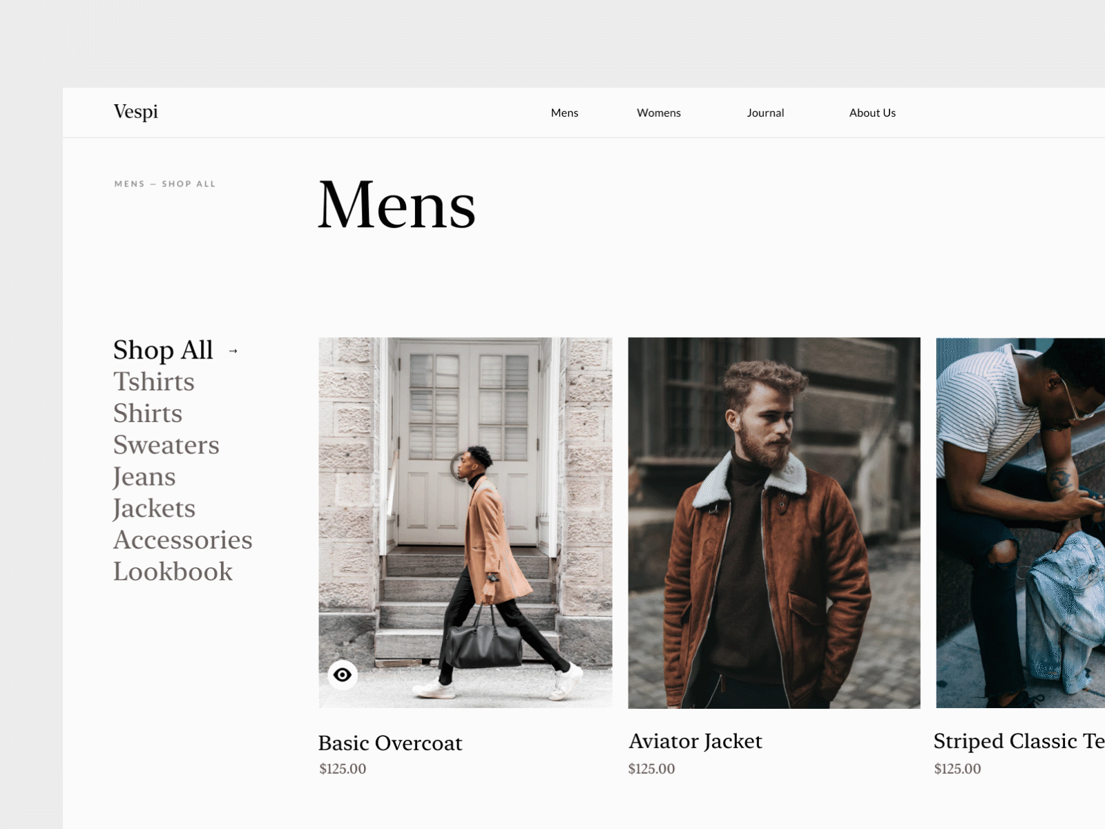 Listing minimal typography ui web webdesign