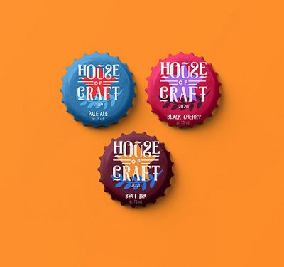 BEER CAPS - HOUSE OF CRAFT art beer beer art beer branding beerdesign beerlabel branding craft craftbeer design geometry graphicdesign illustration illustrator minimal typography