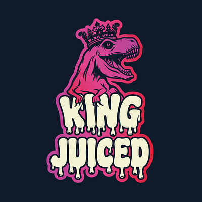 King Jooosed beer beer art branding craft beer dinosaur drippy identity illustration logo packaging t rex type typography