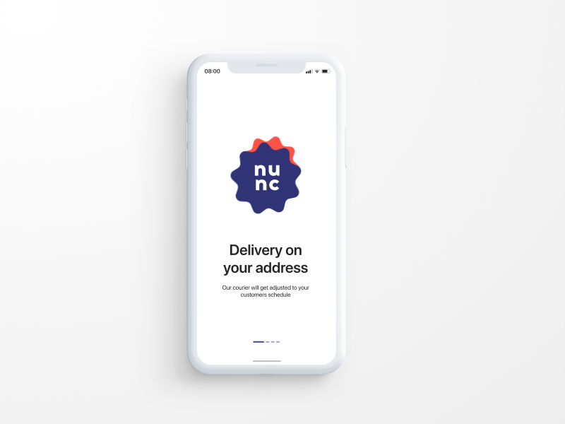 Nunc. Smart delivery animation app branding concept delivery delivery app delivery service design flat ios ios app ios app design ios13 logo motion uber type ui ux vector
