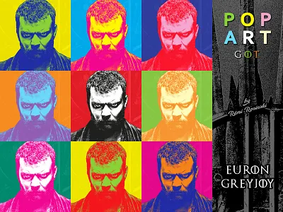 Pop Art GOT Euron Greyjoy asbæk asbæk euron euron greyjoy game of thrones got greyjoy grrm hbo illustration pilou pilou asbæk pilou asbæk pop art popart rosinski rémi rémi rosinski