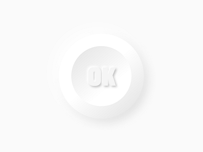 Neomorphic OK button button button design design figma neomorphism ok ui ui design white