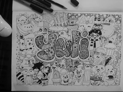 Doodle name "Yuli" art artwork design doodle doodleart doodledesign drawing illustration illustrator sketch