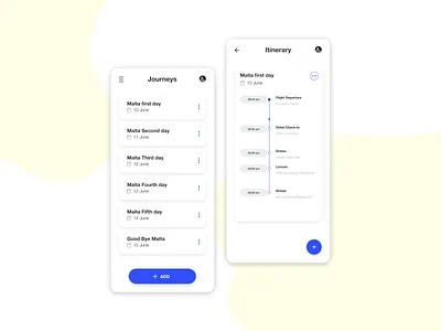 Daily UI #079 - Itinerary app branding daily ui dailyui day planner day planning figma identity design itinerary itinerary app itinerary planner journey journey planner plan travel travel app ui ui design user interface ux