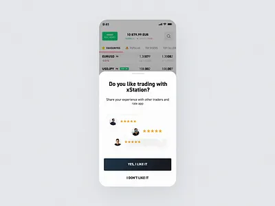 xStation Mobile - Rating app 2020 ae animation app confetti feedback finance interaction interface ios microinteraction mobile popup rating star thanks typography ui ui ux xstation