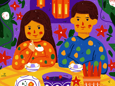 Doodle on Lantern Festival4 illustration