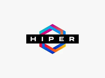 H I P E R / logo brand color design designer gradient graphic hiper identity logo logodesign logodesigner mark modern sign simplicity