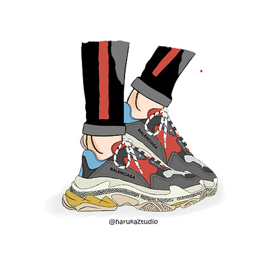 balenciaga sneakers balenciaga branding design illustration illustrator logo pop art shoe sneaker sneakers vector