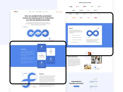 DevOps case study Dinarys automated continuous blue concept deployment devops devops services dinarys landing landingpage user experience user interface vector graphics web webdesign