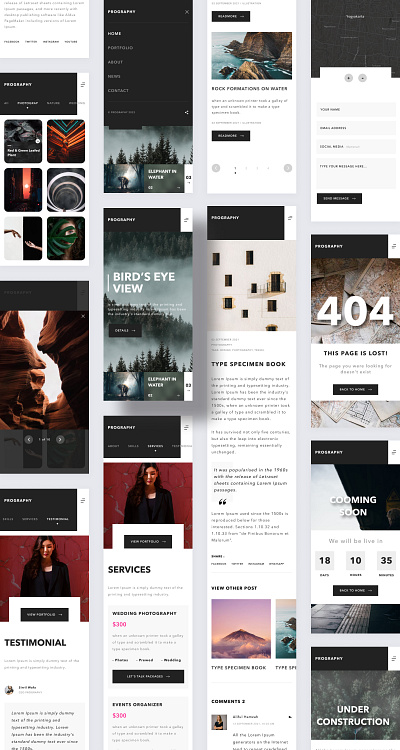 Prography personal portfolio mobile version app branding design mobile mobile app mobile ui ui ui ux uiux ux