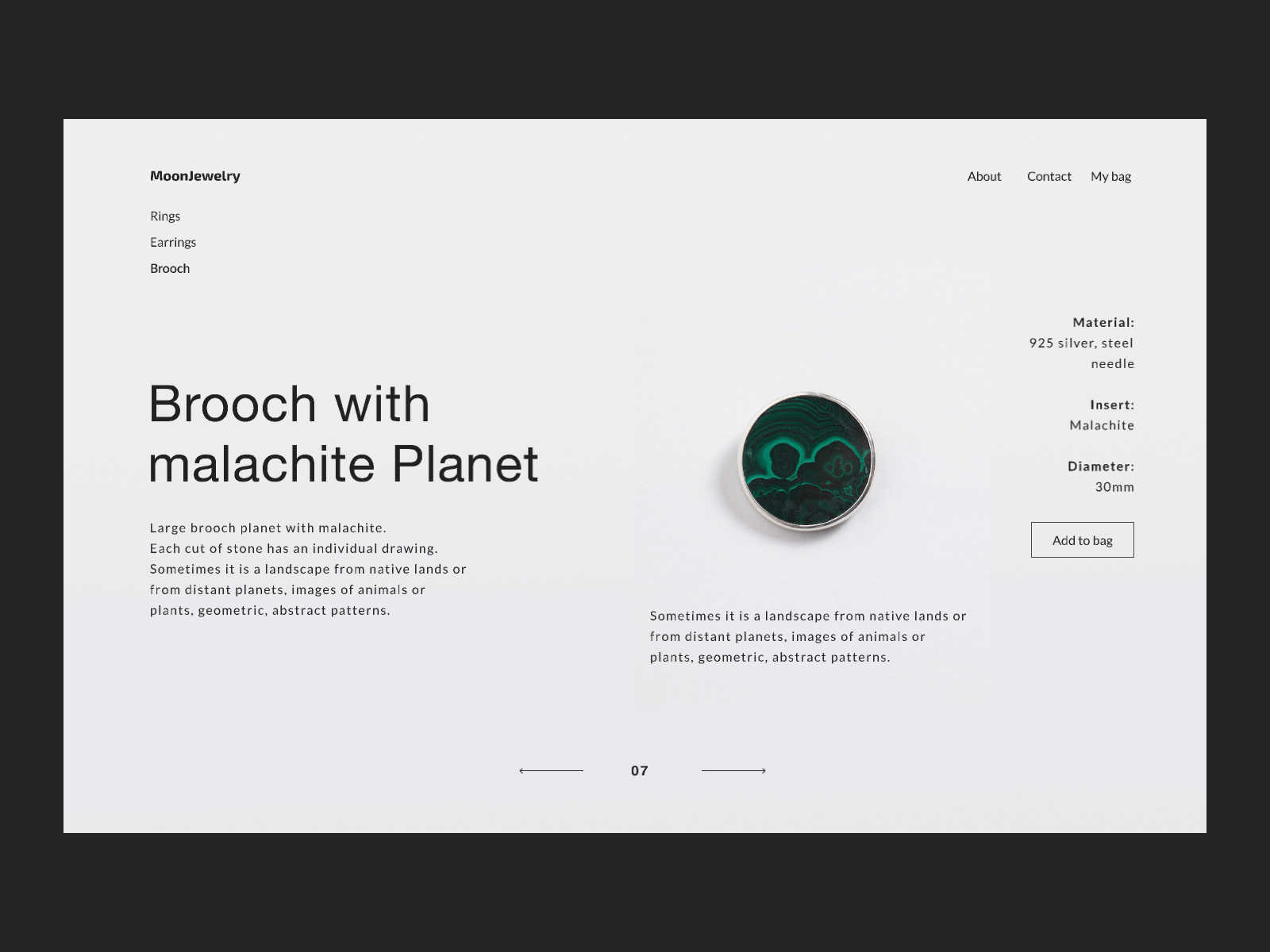 MoonJewelry website animation clean design grid layout minimal typogaphy ui website whitespace