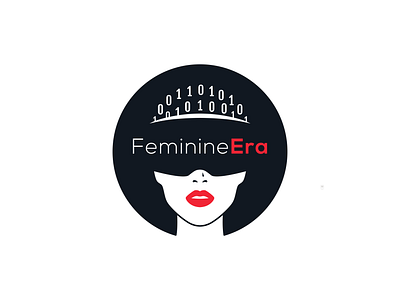 Feminine Era clean clever creative design futurism futuristic girl head logo logodesign logotype sexy simple smart stylish tech wise woman