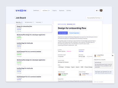 Job Board for UXDN crm design design agency design network desktop figma job board jobs jobsite network platform platform design product design product designs projects ux uxdn