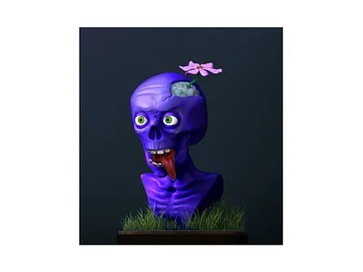 3D render of the cartoon zombie 3d 3d art art cartoon cartoon art cartoon character cartooning character crazy design digital art digital illustration digital painting drawing illustration imagination zombie