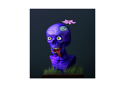 3D render of the cartoon zombie 3d 3d art art cartoon cartoon art cartoon character cartooning character crazy design digital art digital illustration digital painting drawing illustration imagination zombie