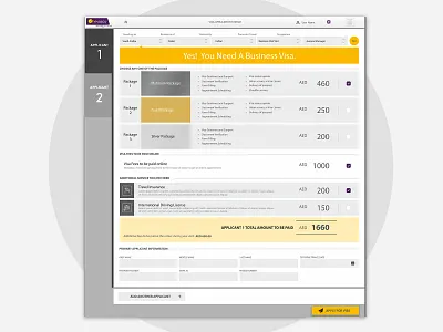 Visa Application System flight booking flight booking screen flight booking screen design flight booking ui visa application system visa apply scsreen