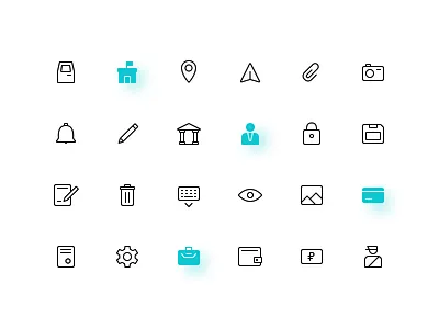 Finance iconography bank banking card color figma finance fintech icon iconography icons identity ios logo logo mark mobile money product sign symbol system