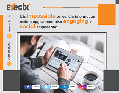 Social Engineering art branding careerfy coding company computer digitalmarketing engage eyecix graphicdesign impossible informationsecurity socialengineering software house softwareengineering technology webdesign webdevelopment